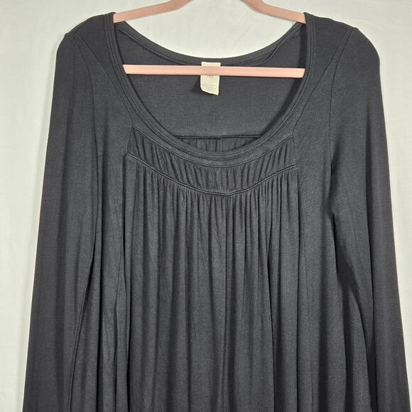 We The Free Love Valley Top Womens Small Black Long Sleeve Boho Peasant Flowy - Picture 2 of 10